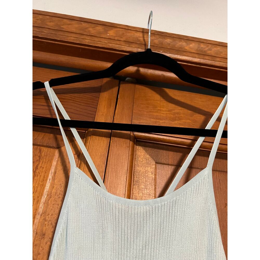 AUTEUR Women's Joan Open Back Rib Knit Maxi Dress Pale Mint Green Size M - Picture 5 of 16